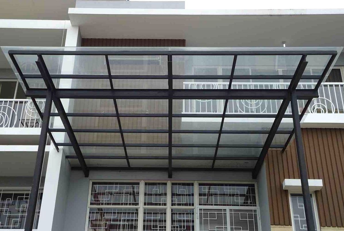 Kanopi Kaca Tempered